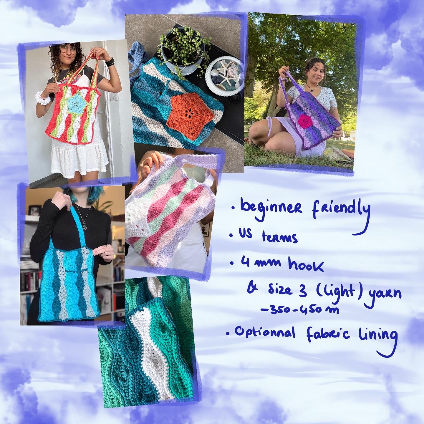 La Madrague Overalls & Skirt + Tote bag | crochet pattern | advanced level