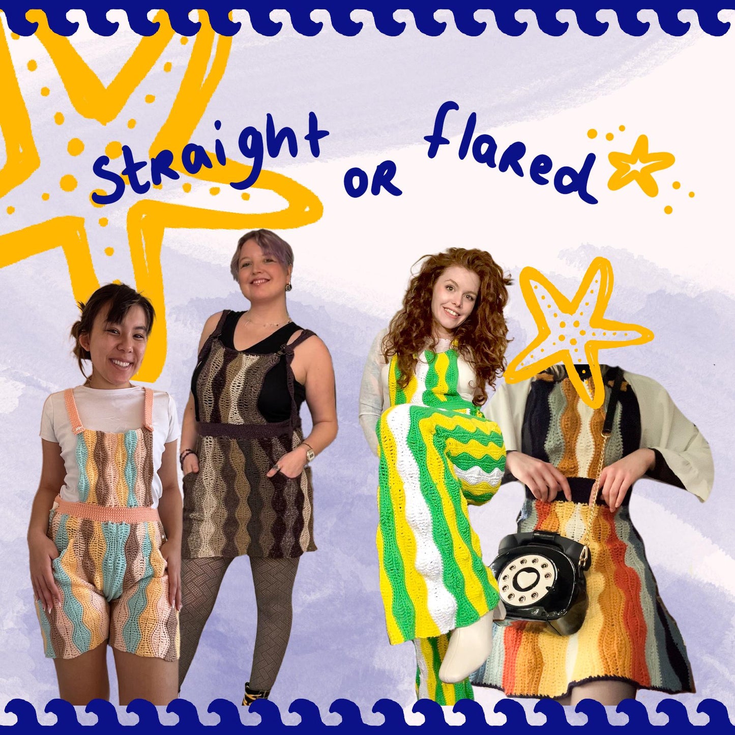 La Madrague Overalls & Skirt + Tote bag | crochet pattern | advanced level