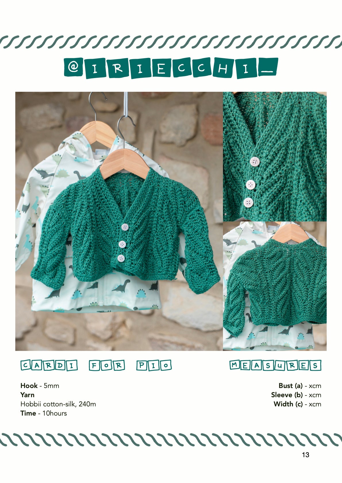 Baby Toasted cardigan | crochet pattern | advanced beginner level