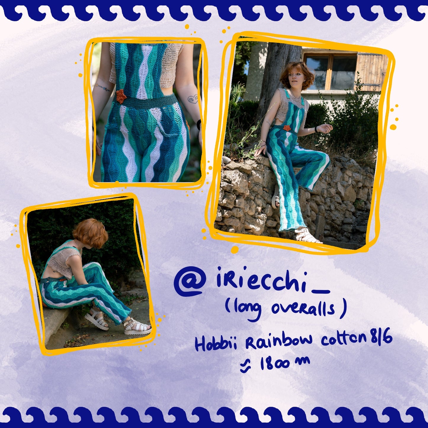 La Madrague Overalls & Skirt + Tote bag | crochet pattern | advanced level