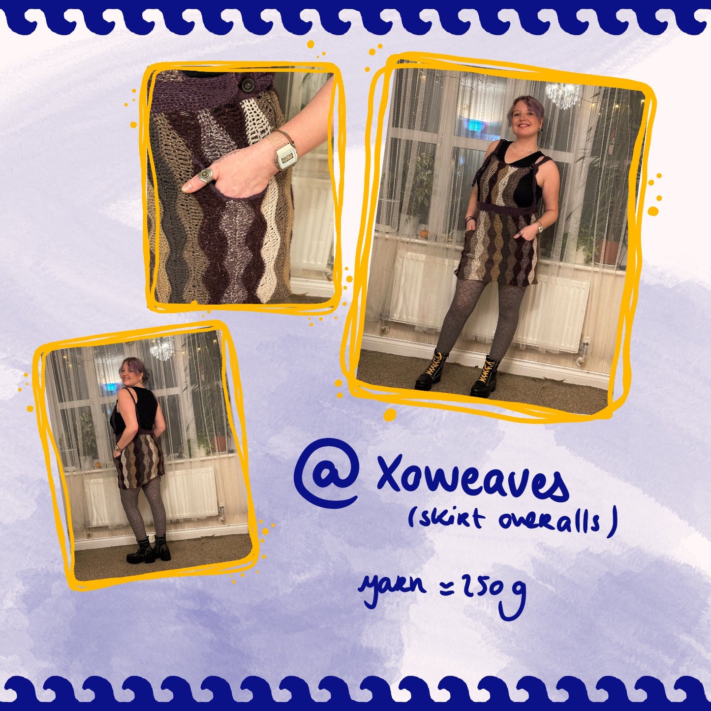 La Madrague Overalls & Skirt + Tote bag | crochet pattern | advanced level