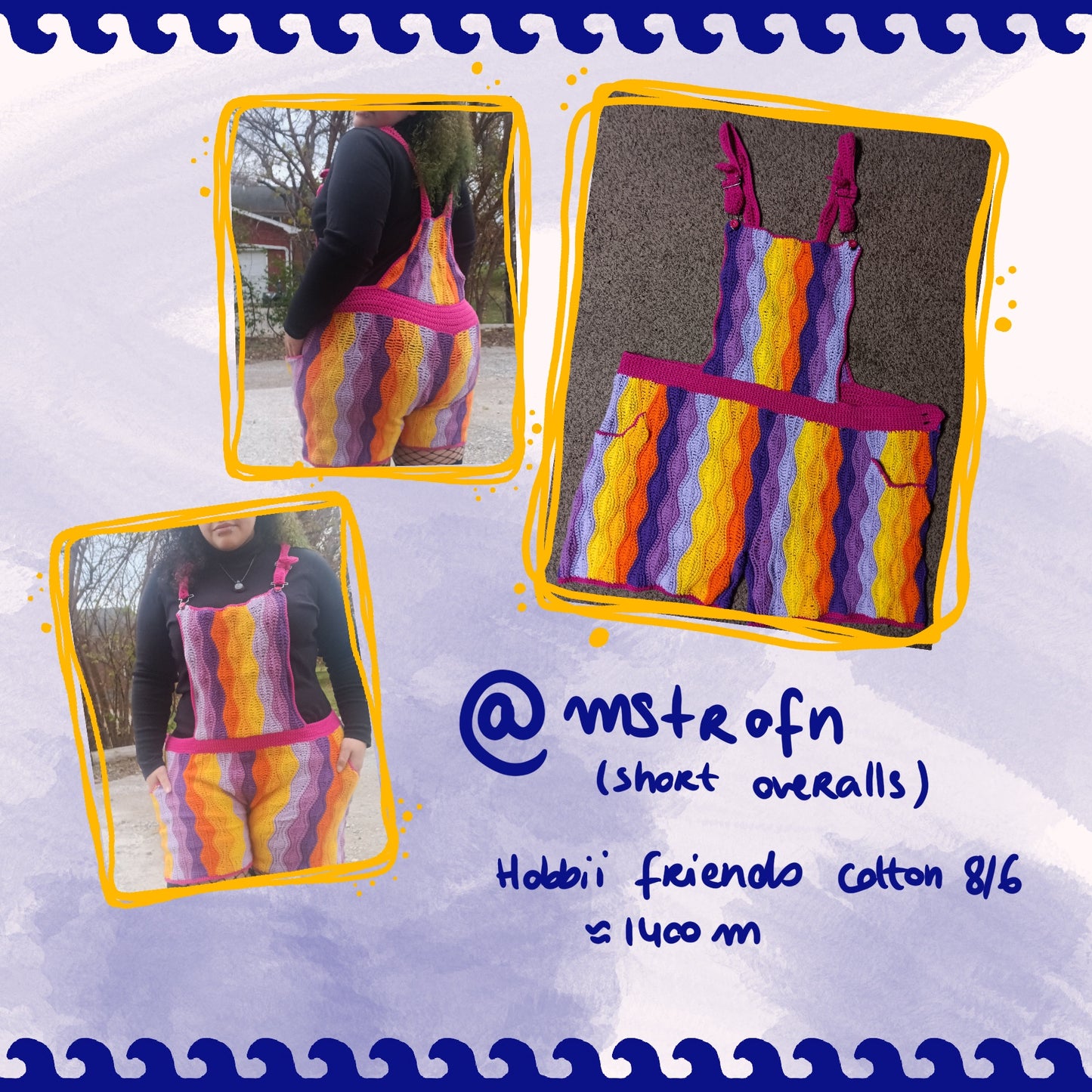 La Madrague Overalls & Skirt + Tote bag | crochet pattern | advanced level