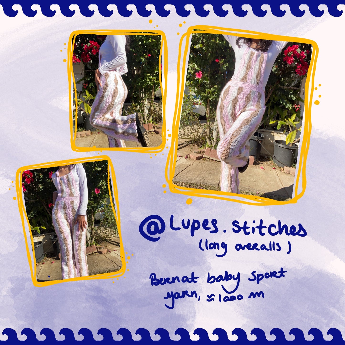 La Madrague Overalls & Skirt + Tote bag | crochet pattern | advanced level