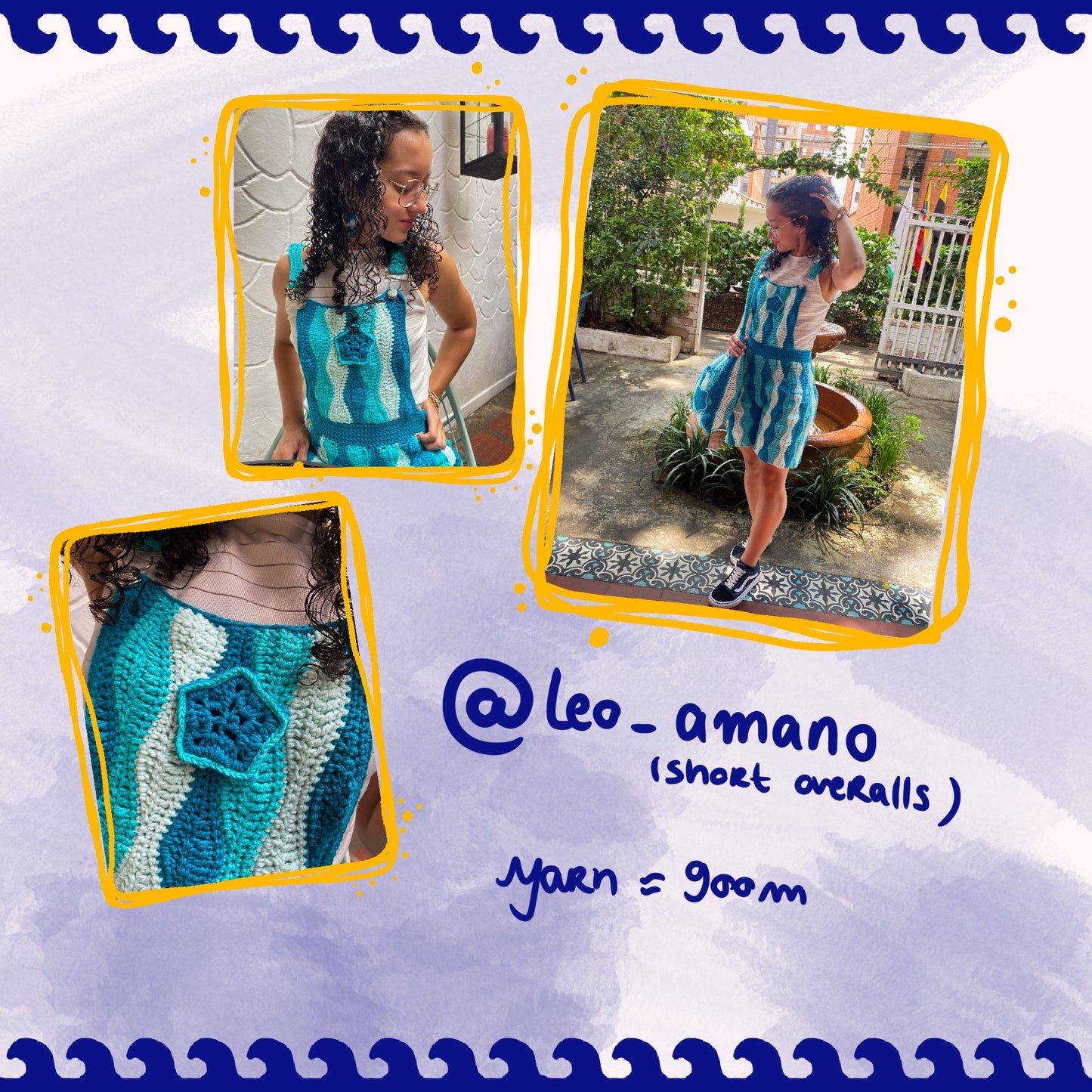 La Madrague Overalls & Skirt + Tote bag | crochet pattern | advanced level