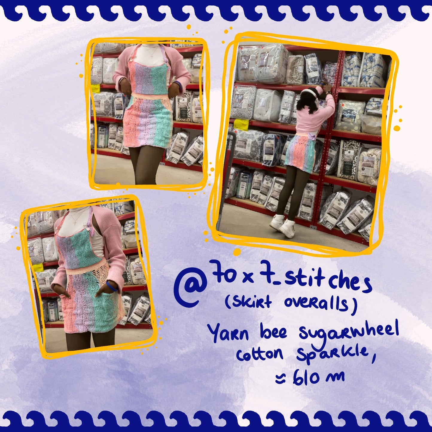 La Madrague Overalls & Skirt + Tote bag | crochet pattern | advanced level