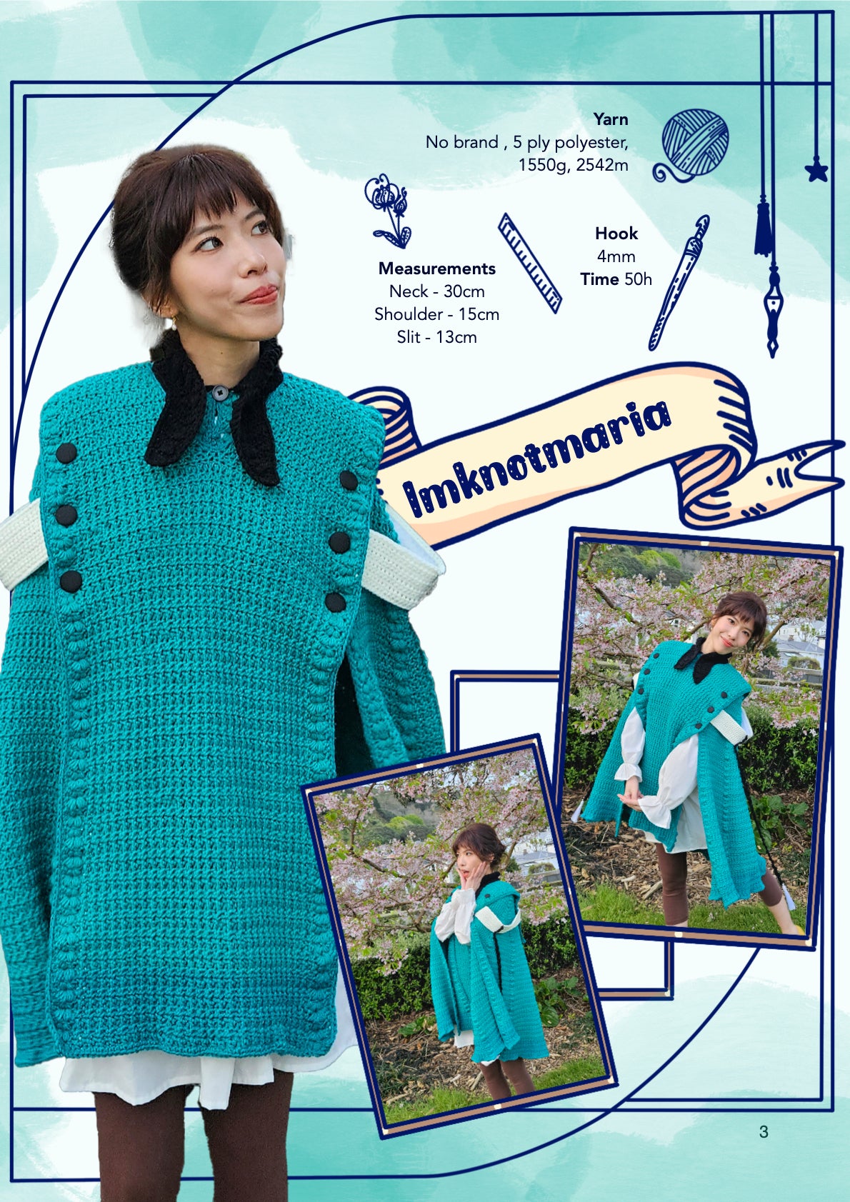 Apprentice Cloak & Hat |  crochet pattern | advanced level