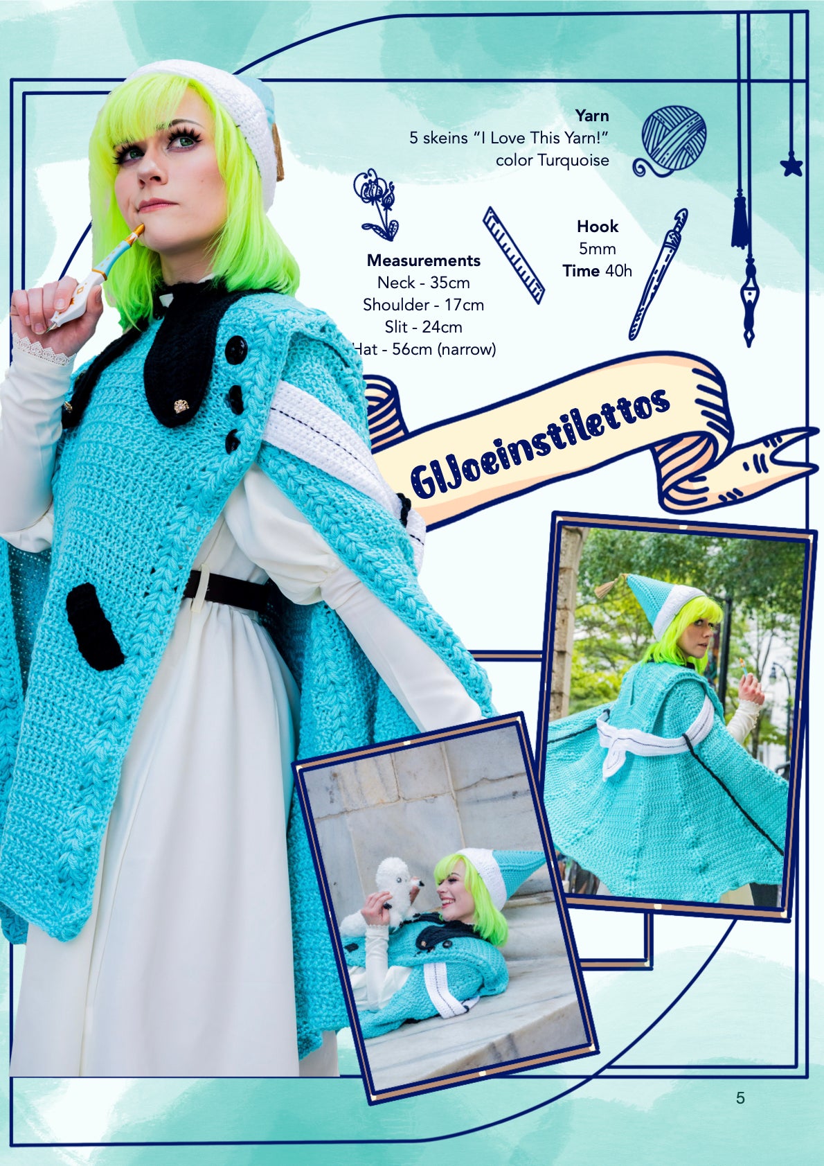 Apprentice Cloak & Hat |  crochet pattern | advanced level