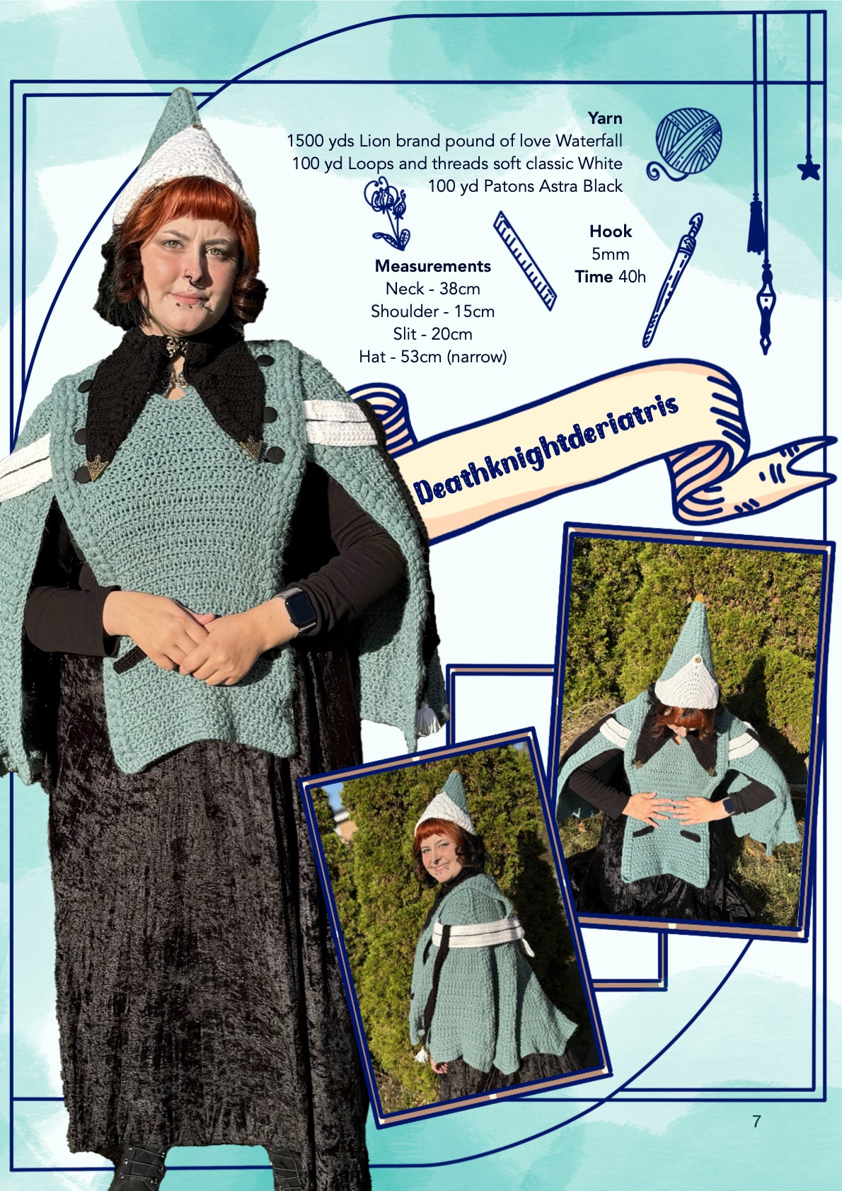 Apprentice Cloak & Hat |  crochet pattern | advanced level