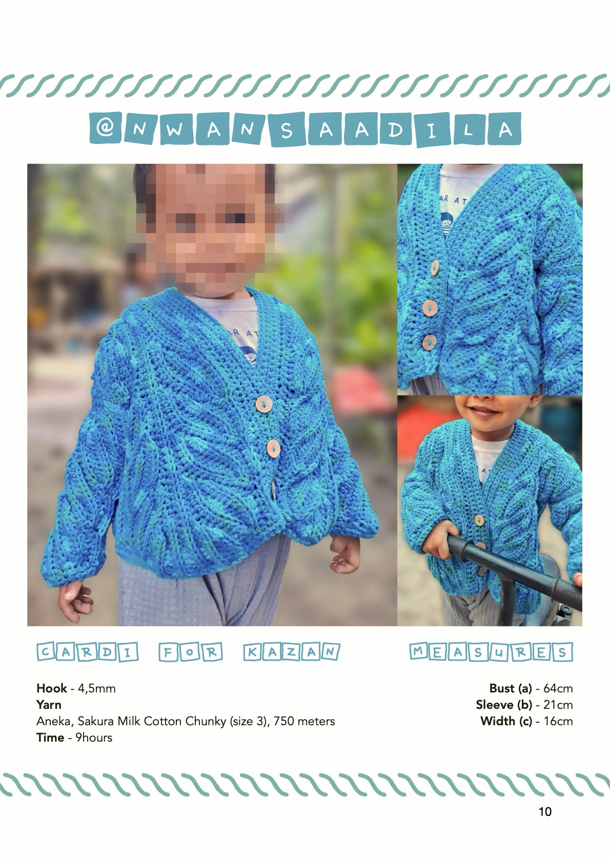 Baby Toasted cardigan | crochet pattern | advanced beginner level