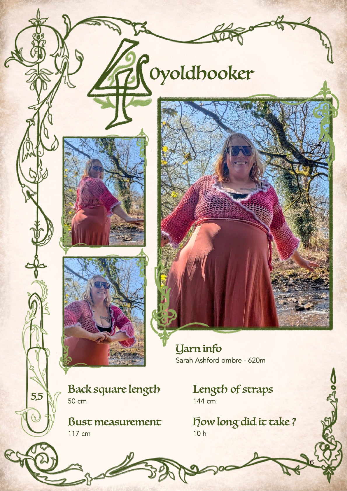 Brocéliande wrap top | crochet pattern | advanced beginner level