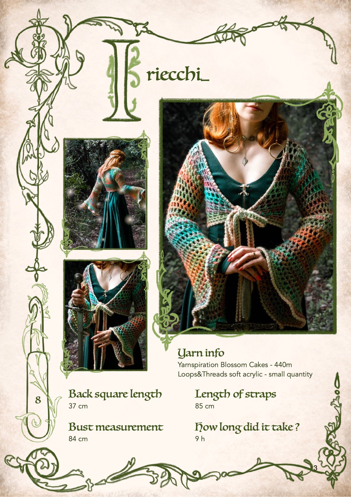 Brocéliande wrap top | crochet pattern | advanced beginner level