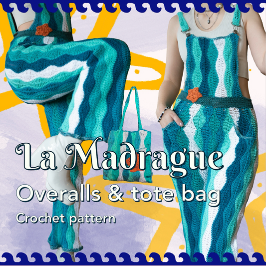 La Madrague Overalls & Skirt + Tote bag | crochet pattern | advanced level