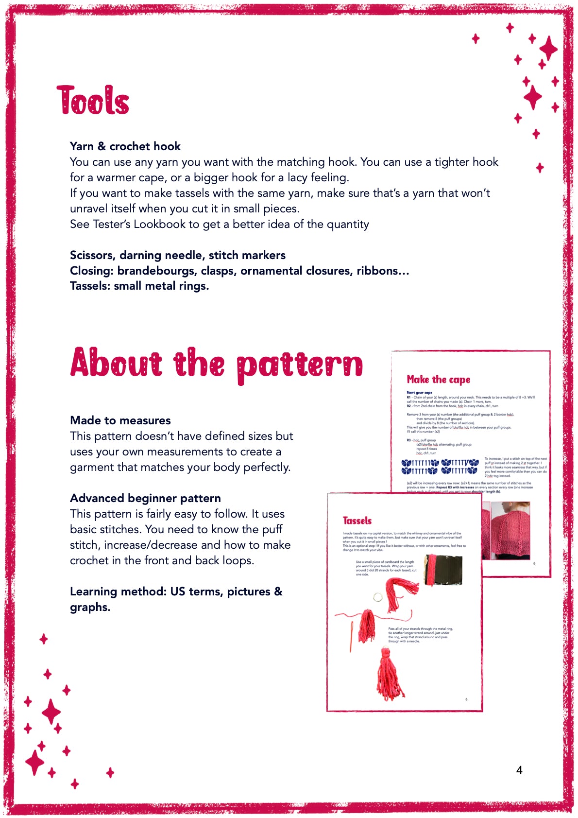 Cranberry Cape | crochet pattern | advanced beginner level