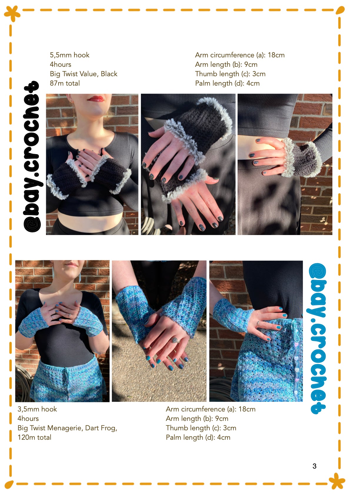 Cupcake mittens| crochet pattern |  beginner level