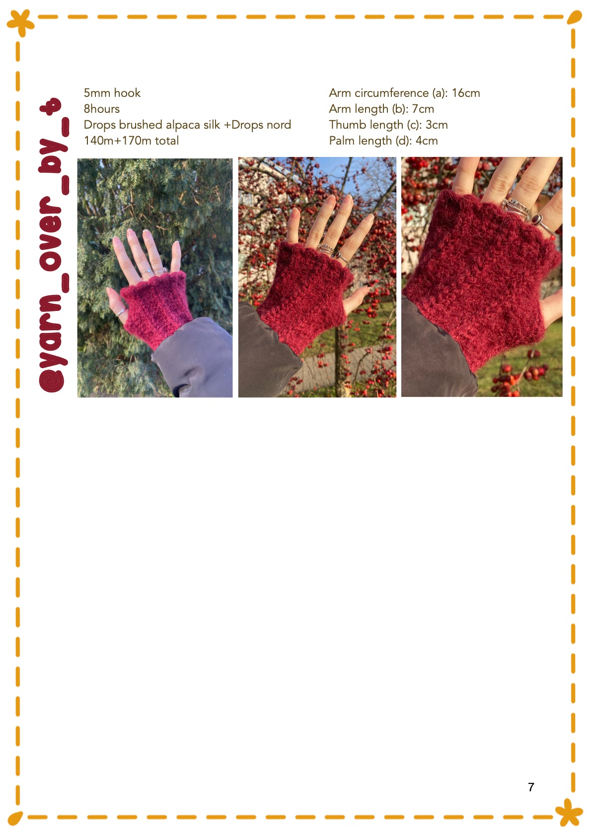 Cupcake mittens| crochet pattern |  beginner level