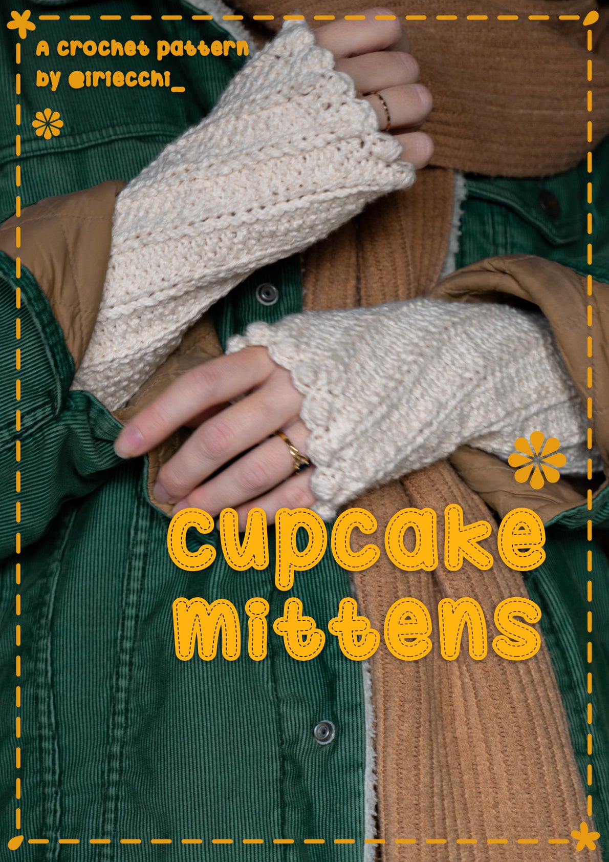 Cupcake mittens| crochet pattern |  beginner level