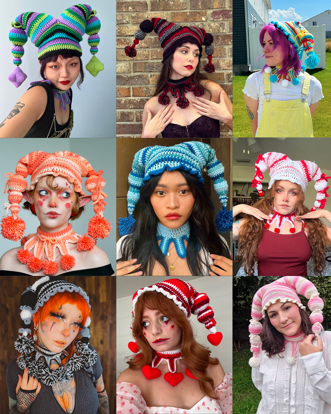 Crochet pattern winter bundle - 6 Magical Hats & Garments patterns
