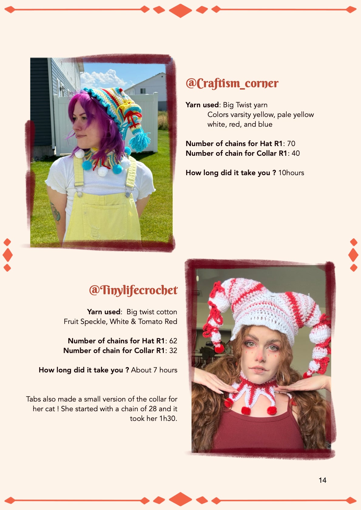 Jane Foole's Jester set | Crochet pattern | Beginner friendly