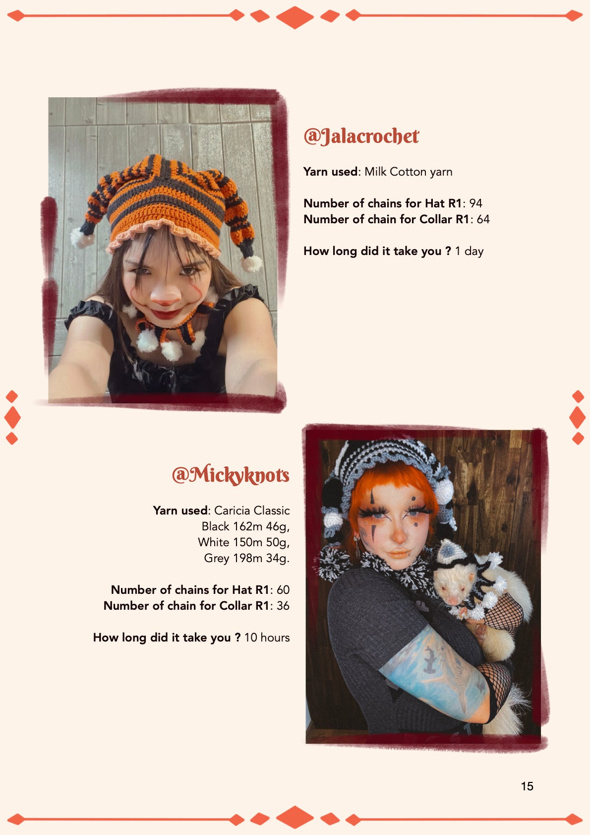 Jane Foole's Jester set | Crochet pattern | Beginner friendly