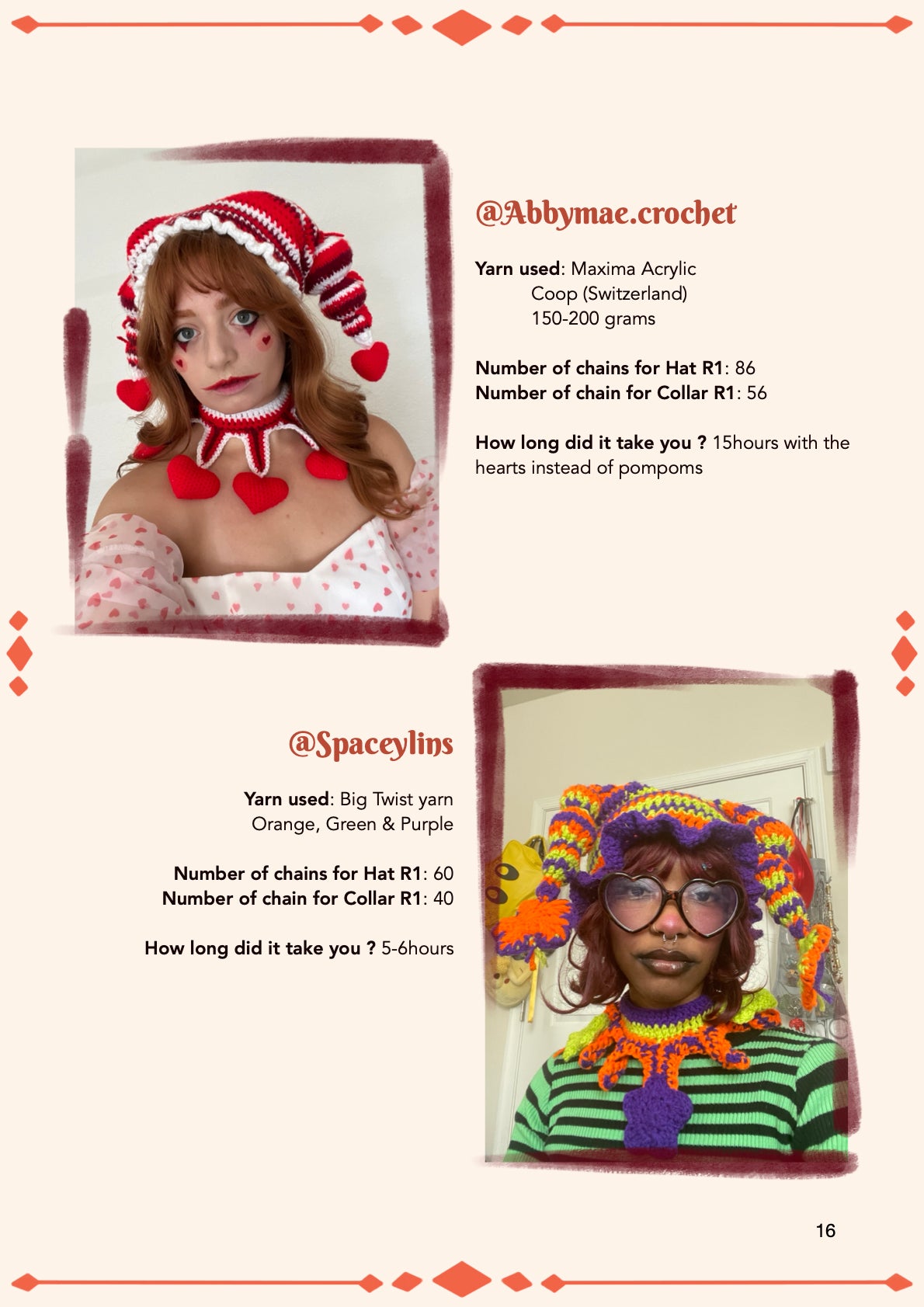 Jane Foole's Jester set | Crochet pattern | Beginner friendly