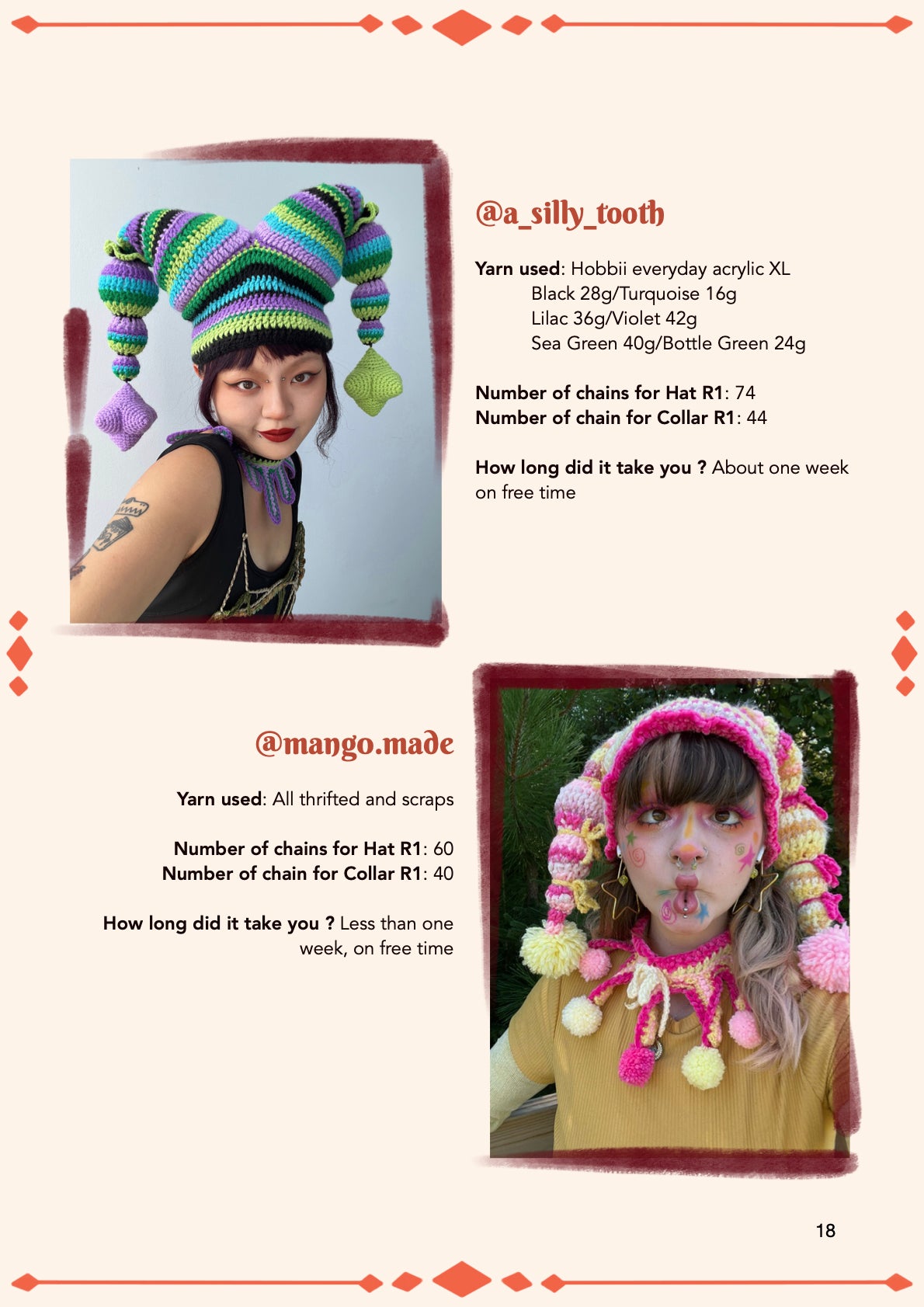 Jane Foole's Jester set | Crochet pattern | Beginner friendly