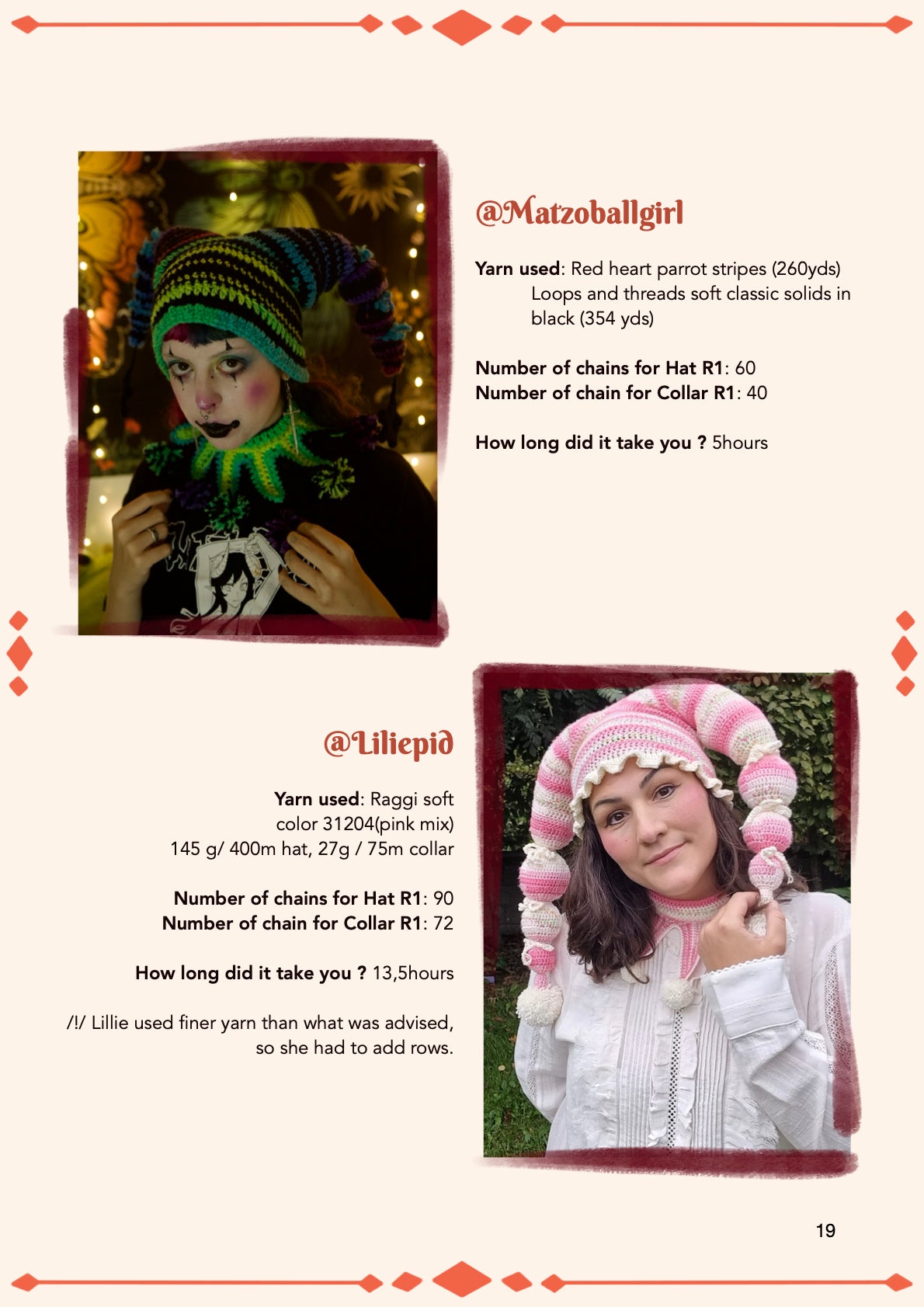 Jane Foole's Jester set | Crochet pattern | Beginner friendly