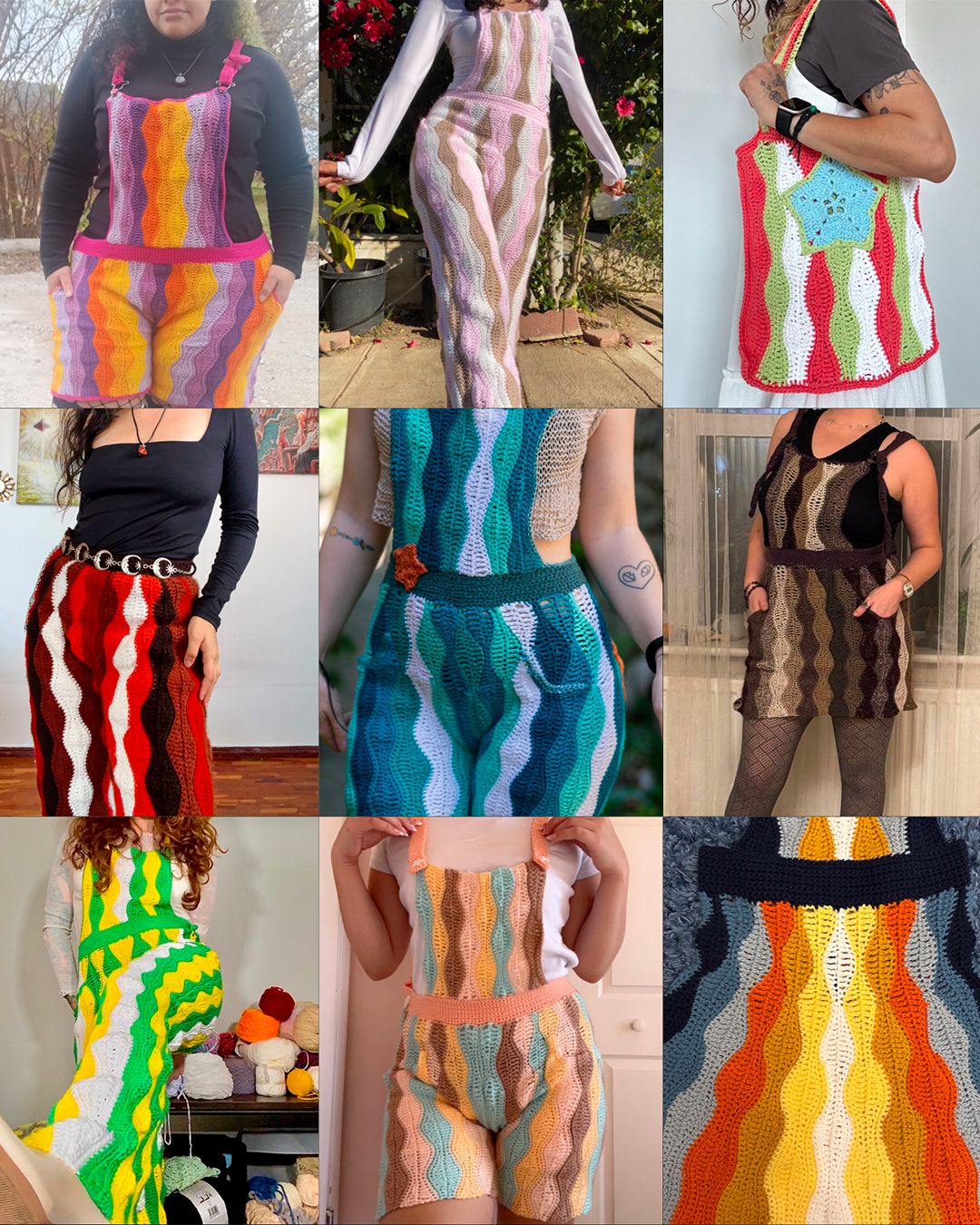 Crochet pattern winter bundle - 6 Groovy & Cute wearable patterns