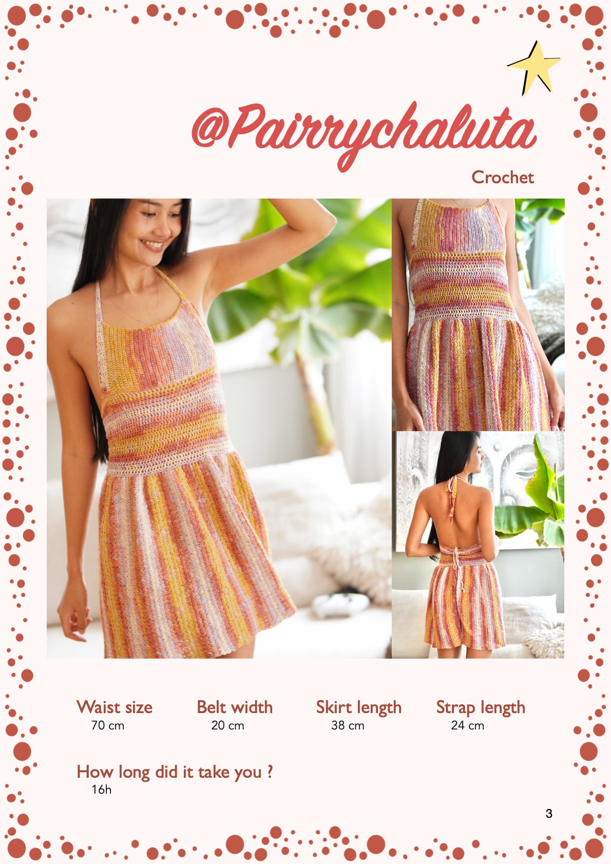 Masago dress | crochet pattern | advanced beginner level