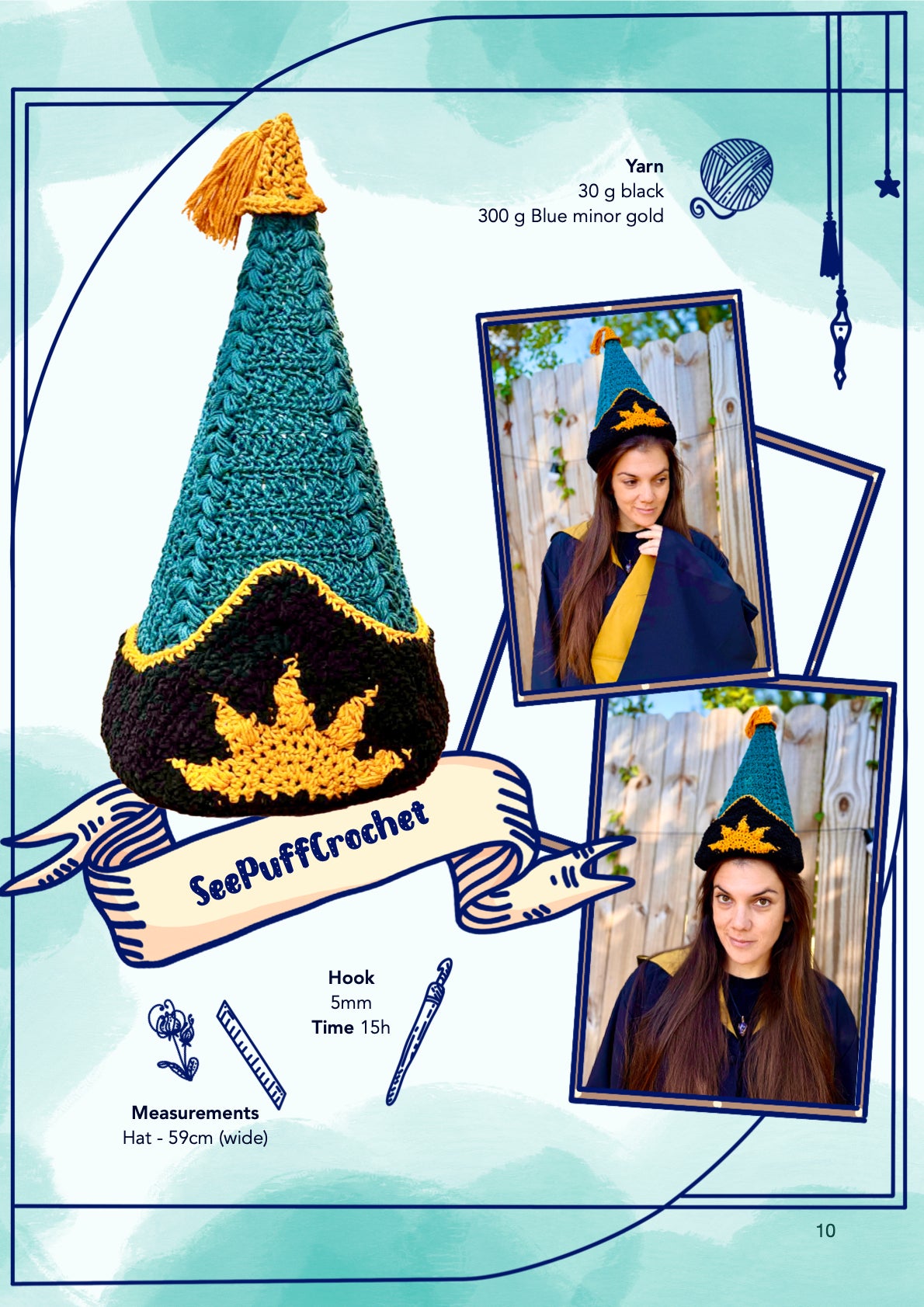 Pointy Hat | crochet pattern | advanced beginner level