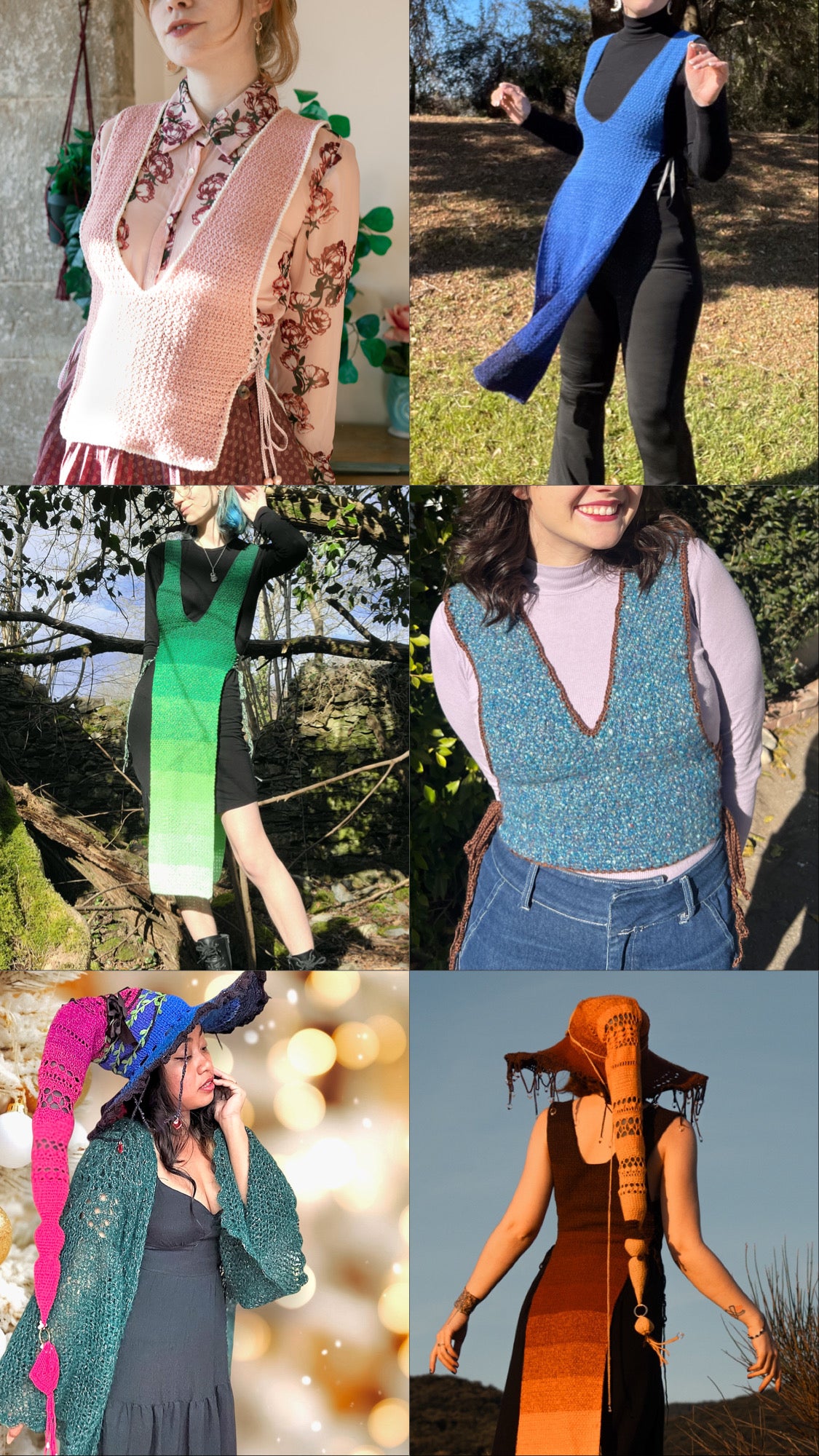 Crochet pattern winter bundle - 6 Magical Hats & Garments patterns