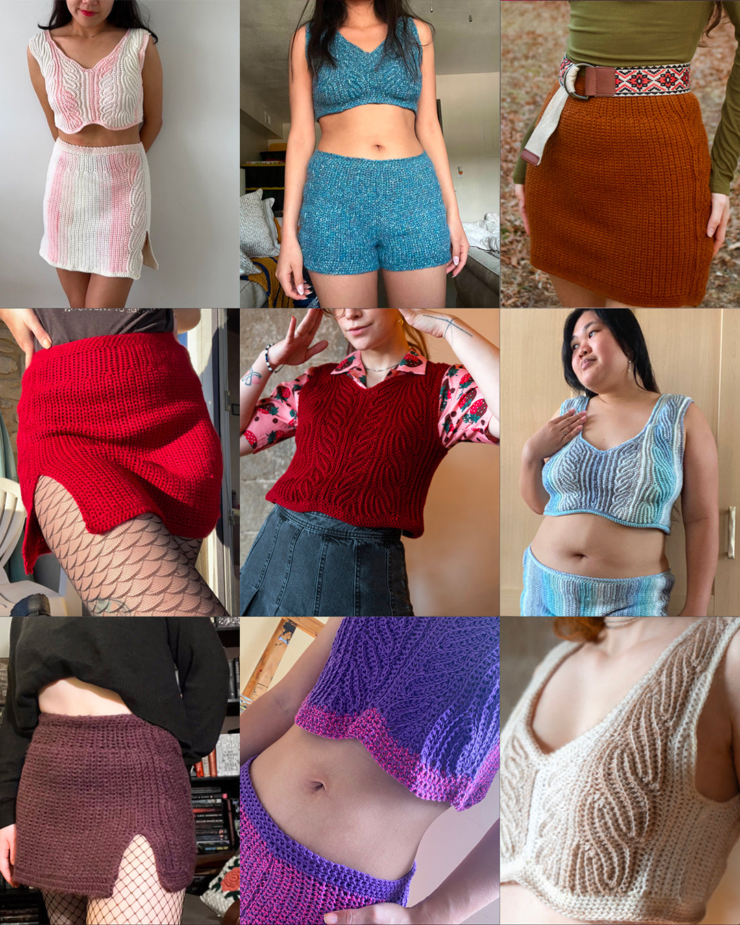 Crochet pattern winter bundle - 6 Groovy & Cute wearable patterns