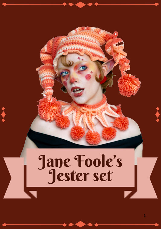 Jane Foole's Jester set | Crochet pattern | Beginner friendly