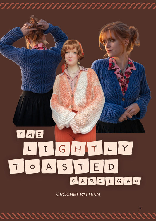 The Lightly Toasted cardigan | crochet pattern | advanced level
