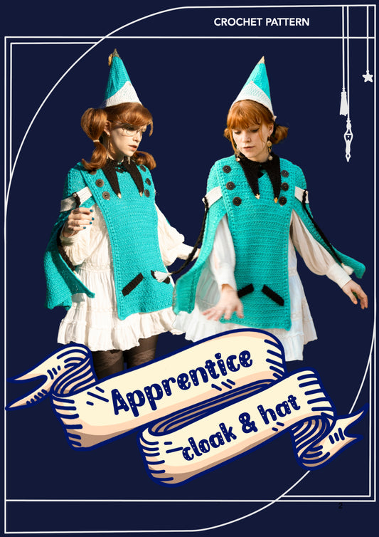 Apprentice Cloak & Hat |  crochet pattern | advanced level