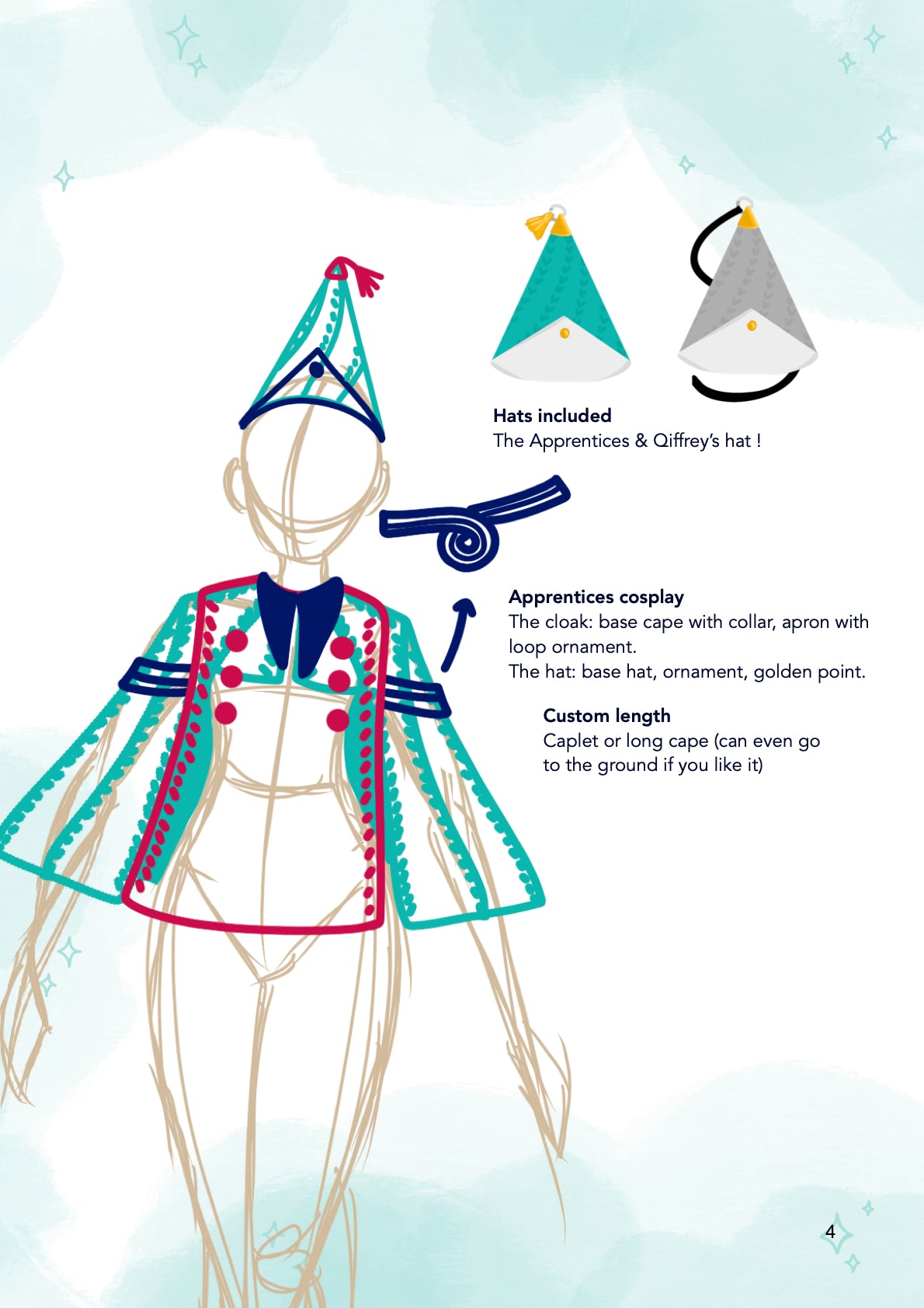 Apprentice Cloak & Hat |  crochet pattern | advanced level